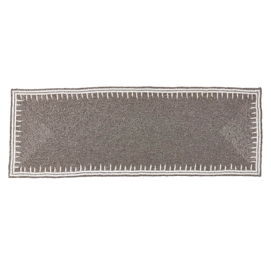 Timeless Elegance Beaded Table Runner - 13"x35