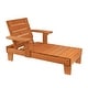 preview thumbnail 5 of 5, Homeware Kid's Wood Blue and White Cushion Outdoor Chaise Lounge Chair