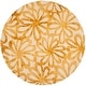 preview thumbnail 18 of 21, SAFAVIEH Handmade Dip Dye Caron Floral Watercolor Wool Rug 5' Round - Beige/Gold - Round