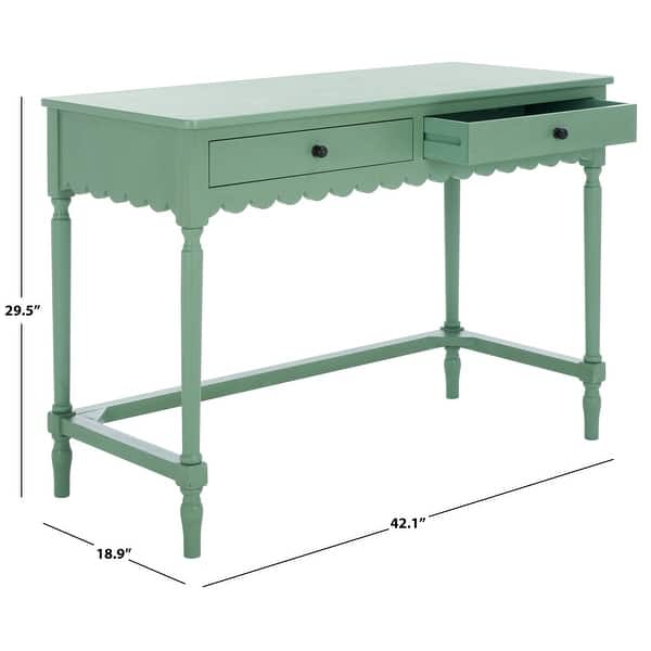 dimension image slide 0 of 4, SAFAVIEH Haven 2-Drawer Desk