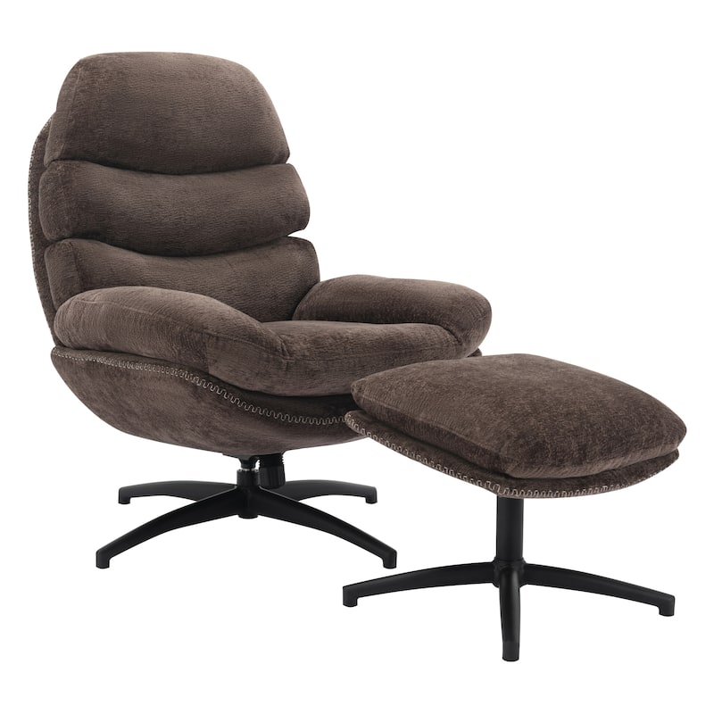 Kerry Swivel Lounge Chair - Brown