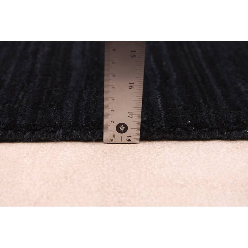 ECARPETGALLERY Hand Loomed Kashkuli Gabbeh Dark Navy Wool Rug - 5'0 x 8'0
