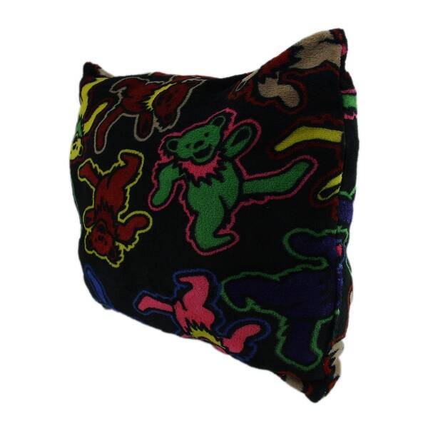 Shop Grateful Dead Dancing Bears Jumble Fleece Throw Pillow Free