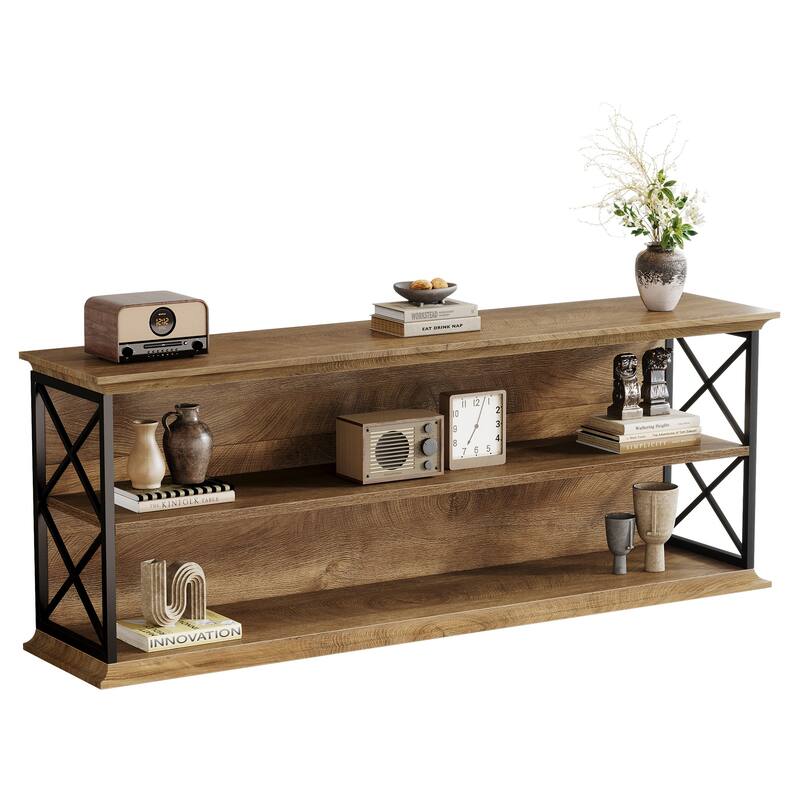 TV Stand for 55/60/65/75-Inch TVs, Entertainment Center with Shelves, Media TV Console for Living Room, Bedroom