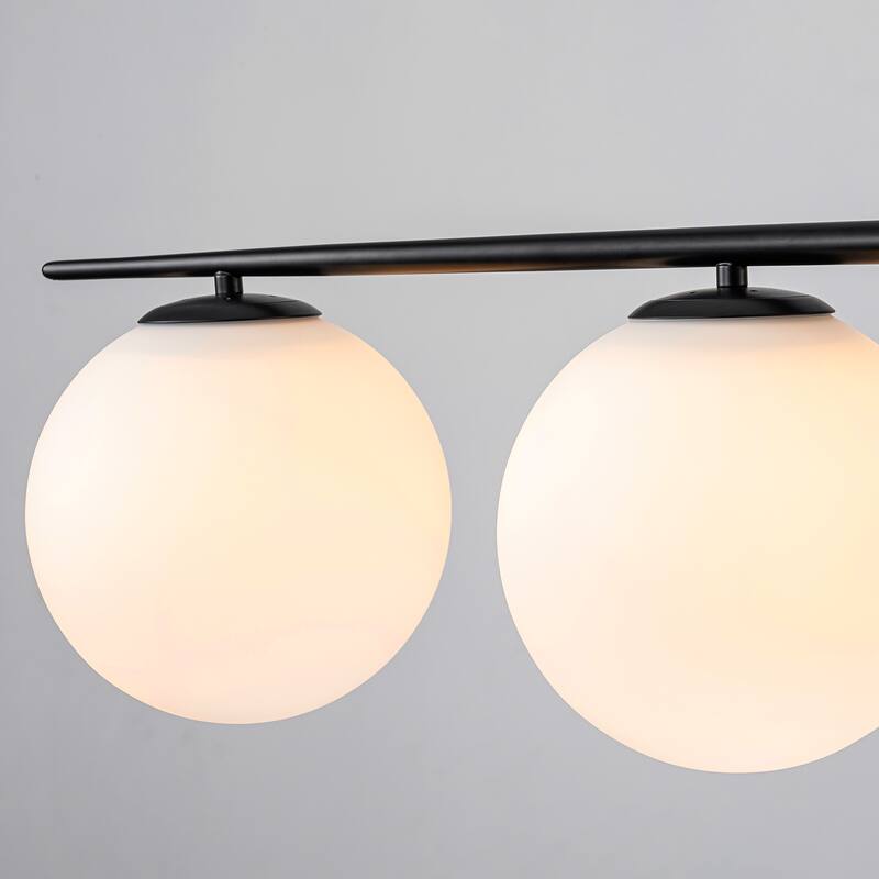 4 - Lights Modern Linear Globe Chandelier Kitchen Island Pendant Light