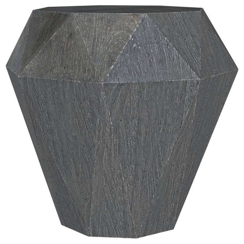 Cinti Accent Side Table, Gemstone Shape, Natural Gray Mango Wood