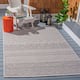 SAFAVIEH Courtyard Zorana Indoor/ Outdoor Waterproof Patio Backyard Rug - 6'7" x 9'6" - Ivory/Black