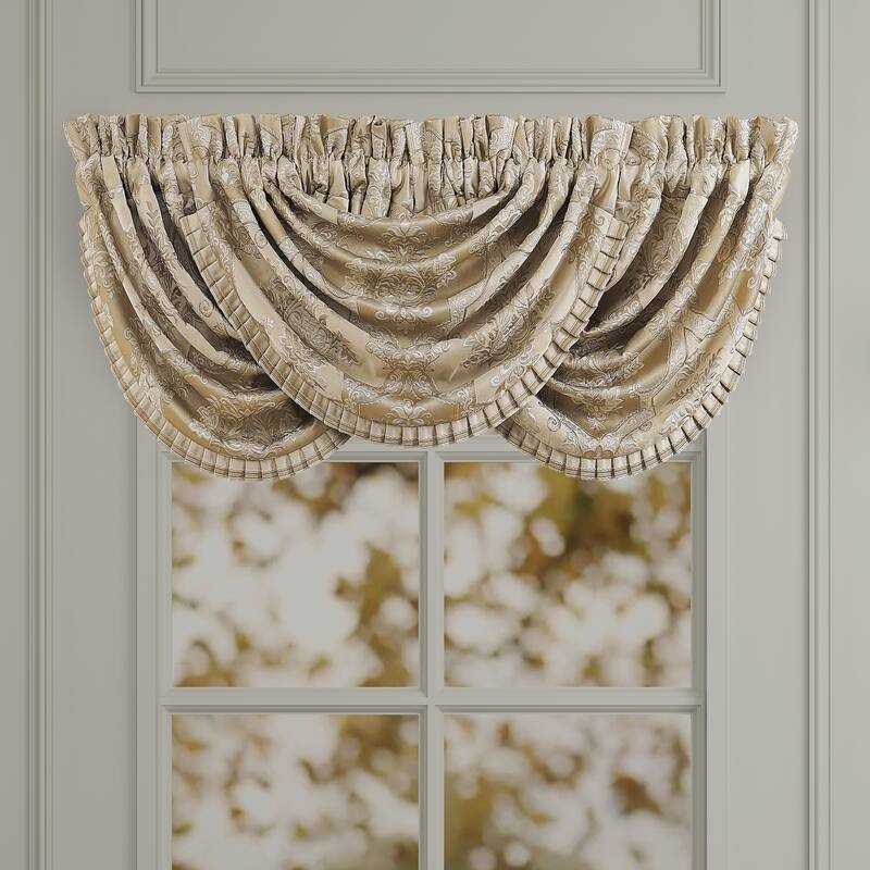 J. Queen New York Sondra Gold Window Waterfall Valance