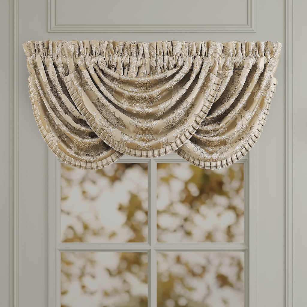 J. Queen New York Sondra Gold Window Waterfall Valance