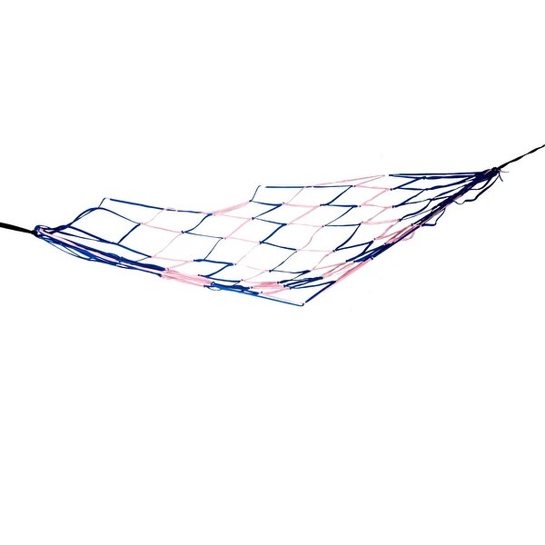 Unique Bargains Outdoor Travel Backyard Swing Nylon Hammock Sleeping Bed Pink Blue 71" x 40"