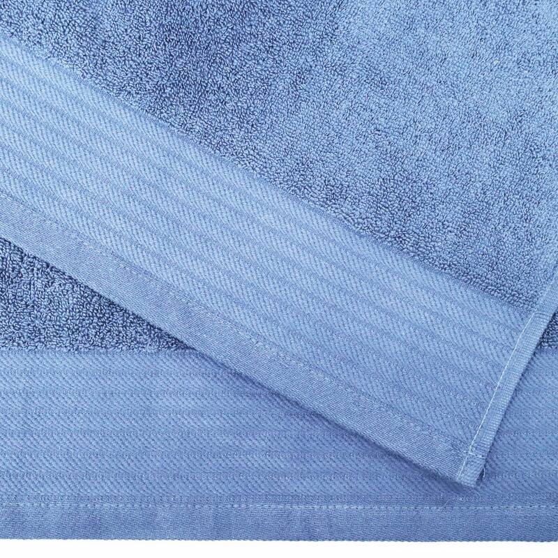 Turkish Cotton Herringbone and Solid Washcloth Towel Set by Superior