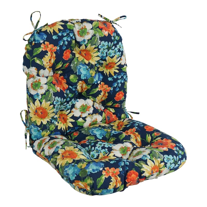 24-inch by 48-inch Outdoor Seat/Back Chair Cushion (Cushion Only) - Alfinia Fresco Caspian