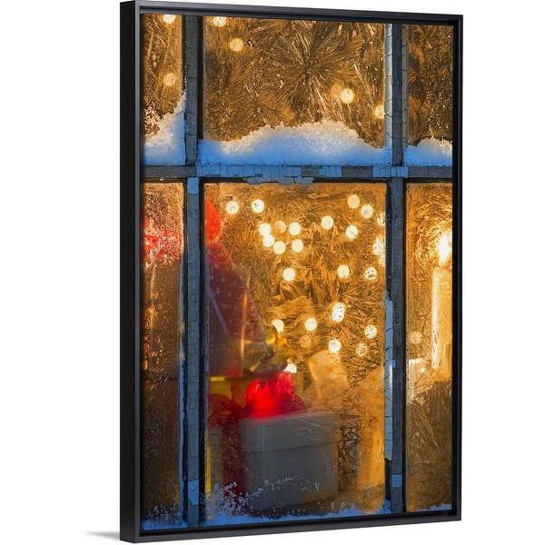 Shop Usa New Jersey Window With Christmas Lights Black Float