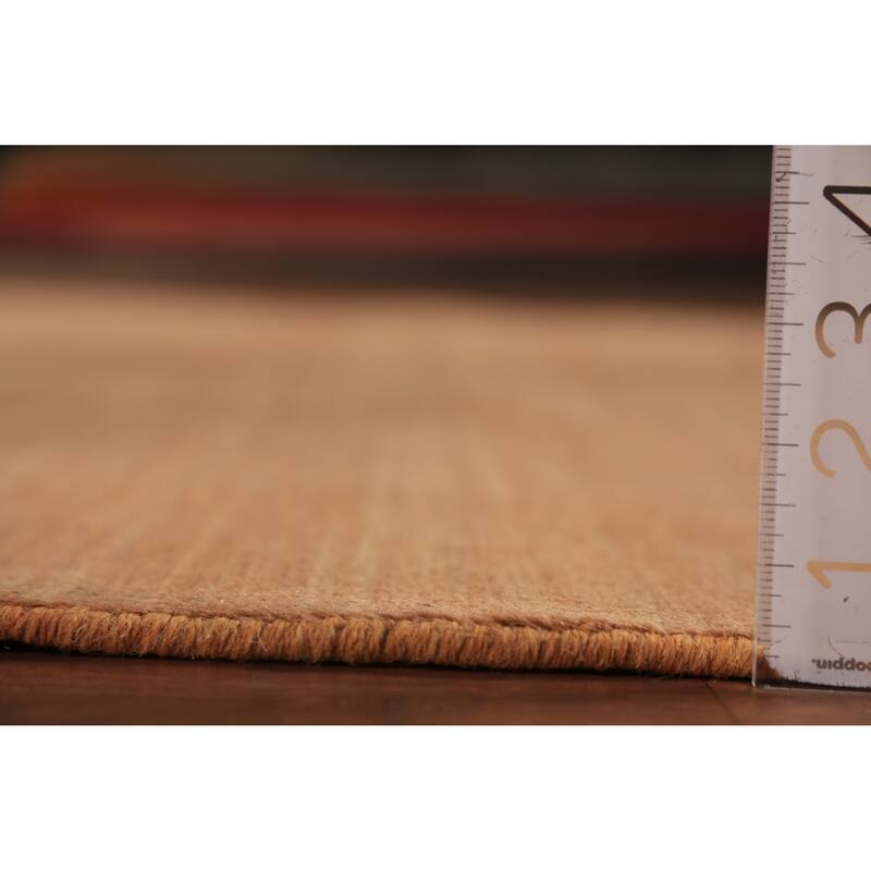 Modern Gabbeh Area Rug Handmade Oriental Solid Wool Carpet - 5'7" x 7'11"