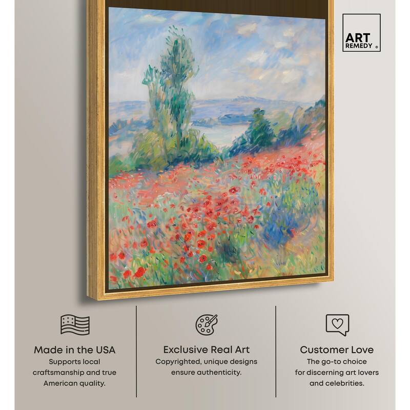 Blanket of Poppies I Canvas by Art Remedy