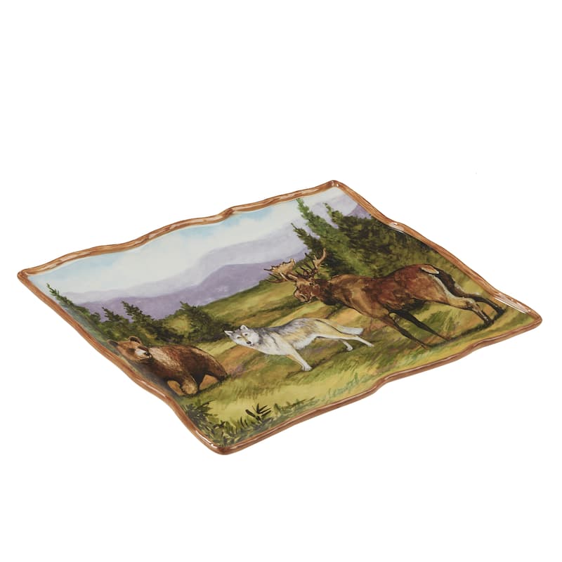 Certified International Mountain Summit Rectangular Platter, 16" x 12" - 16" x 12"