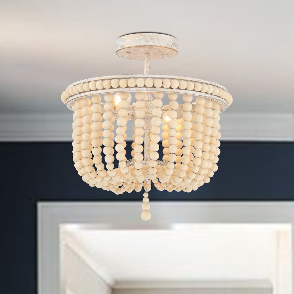 2 - Light 12.6'' Unique/Statement Bowl Flush Mount - 13.39''Hx12.6''Wx12.6''D