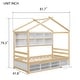 preview thumbnail 26 of 57, Wooden House-shaped Twin House Bed with Bedside Built-in Storage Shelves,Under Bed Storage,Kids and Baby