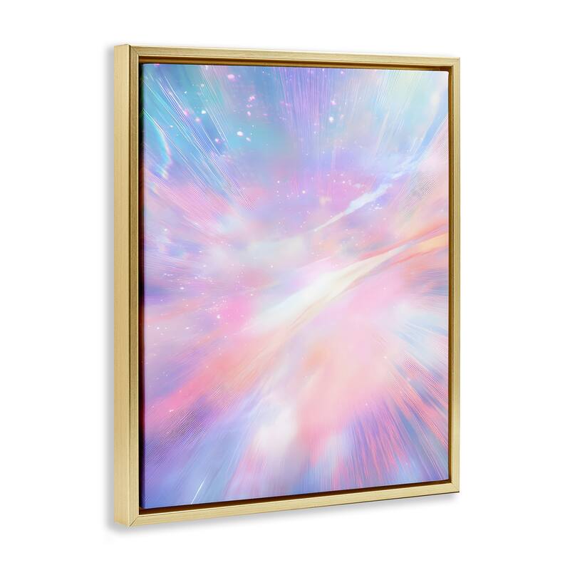 Stupell Iridescent Nebula Abstraction Framed Floater Canvas Wall Art Design By Franklyn Gregory