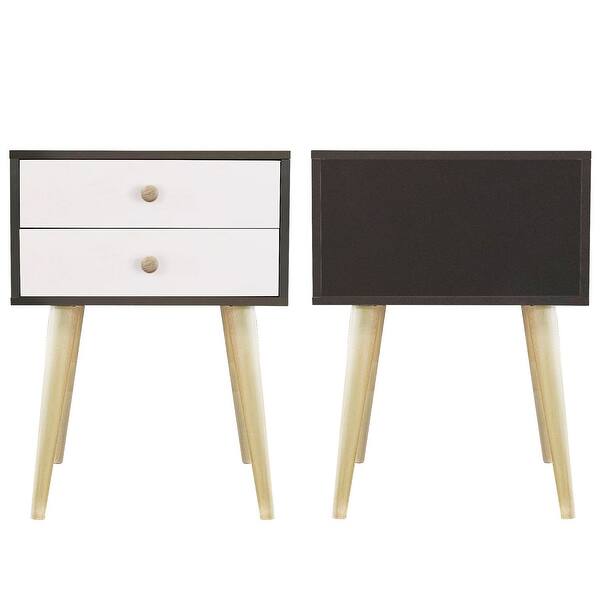 Shop Jerry Maggie Nightstand Modern 4 Thin Long Legs Space Station Cubic Night Stand Storage Bedside Table Paulownia Wood Overstock 27795235