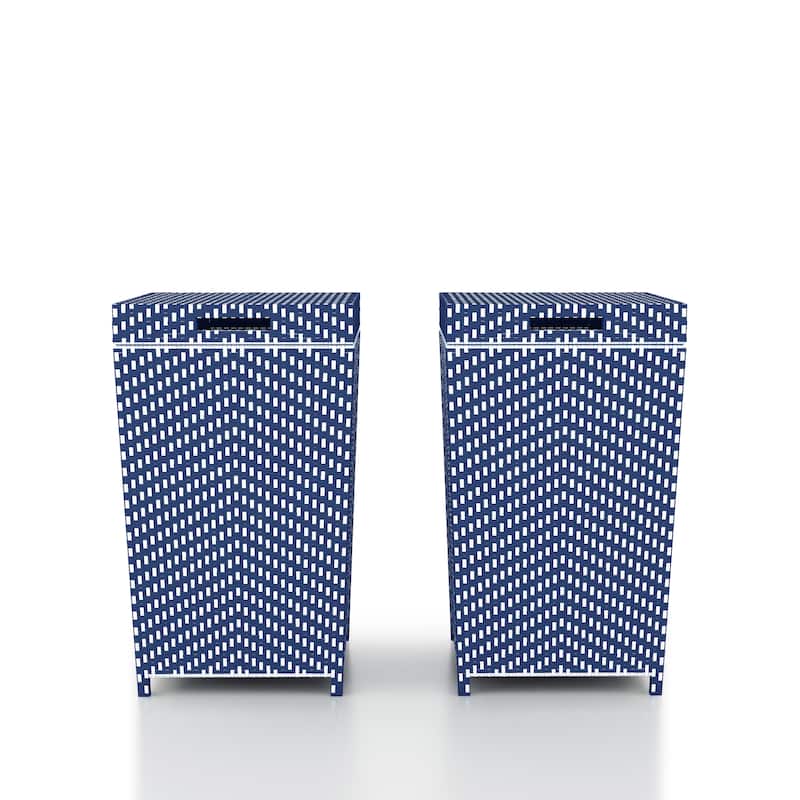 Courtnie Contemporary Wicker Trash Can by Furniture of America (Set of 2)