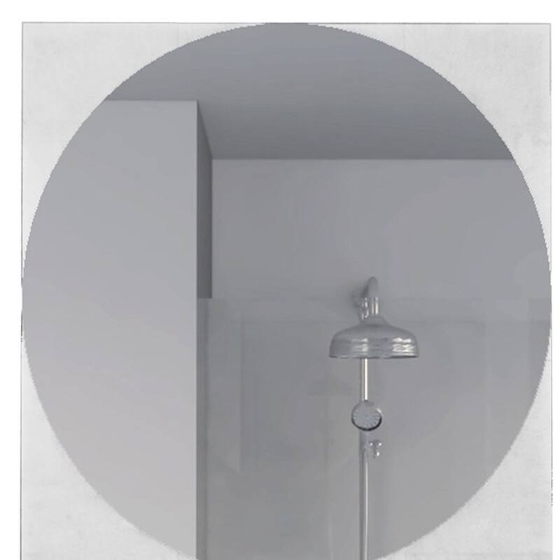 HomeRoots 24" Clear Square Framed Bathroom Over Vanity Mirror - 16