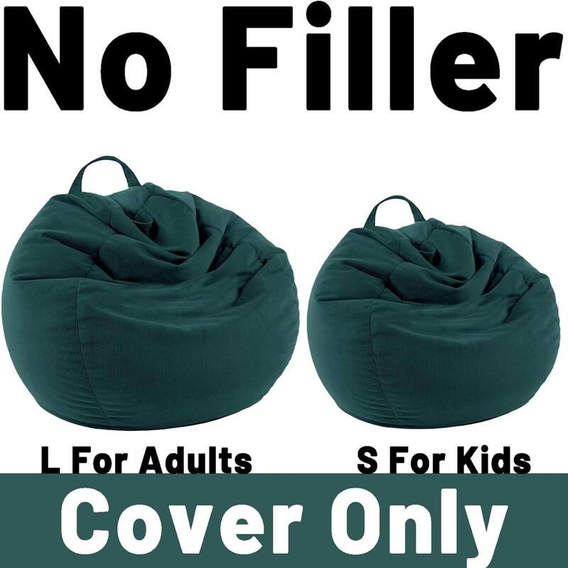 Corduroy Stuffable Bean Bag Chair Cover