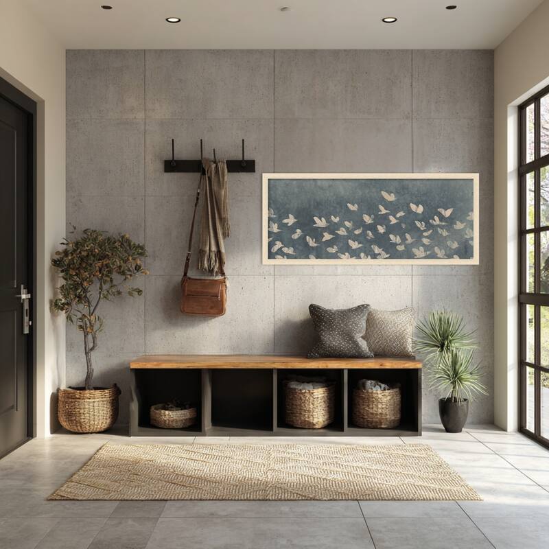 Amanti Art Framed Fabric Pinboard Watermark Flock I by June Erica Vess Printed Bulletin Board