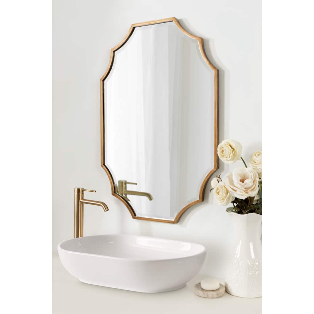 Kate and Laurel Deavere Scalloped Wall Mirror - 22x32