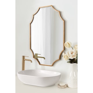Kate and Laurel Deavere Scalloped Wall Mirror - 22x32