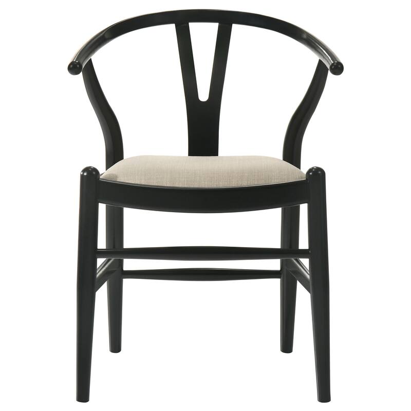 2pc Set Mid-Century Modern Rounded Backs Padded Seat Cushions