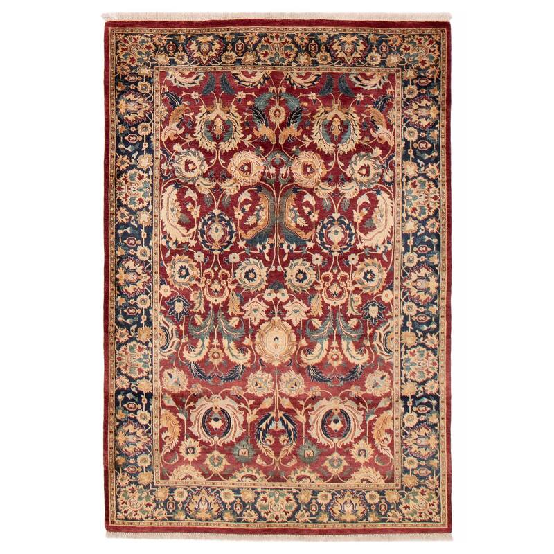 ECARPETGALLERY Hand-knotted Pako Persian 18 Of 20 Red Wool Rug - 4'6 x 6'10 - Dark Red - 4'6 x 6'10