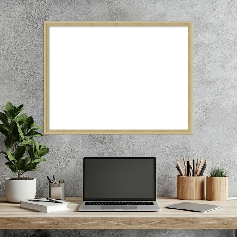 Amanti Art Lucie Black Framed Dry Erase Magnetic Board