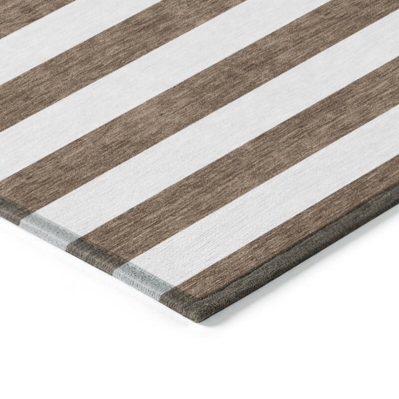 Almosi Stripe Weather Resistant Blended Style Outdoor Rug