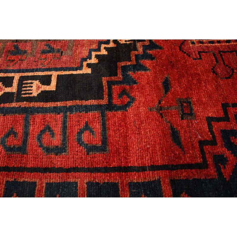 ECARPETGALLERY Hand-knotted Melis Vintage Red Wool Rug - 4'3 x 6'9