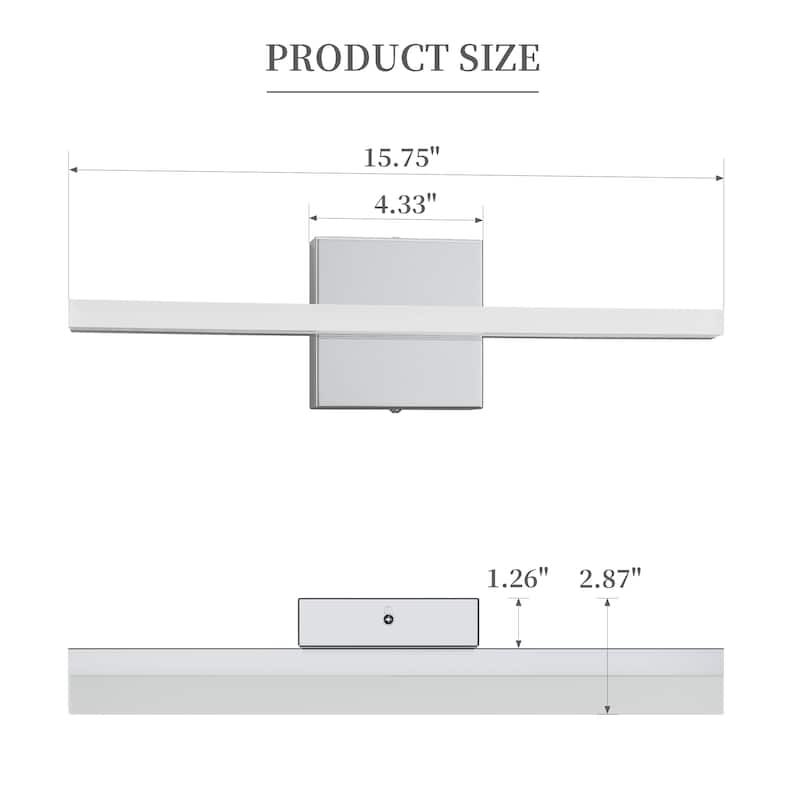 Modern Bathroom Vanity Light Mirror Makeup Front LED Lamp Waterproof