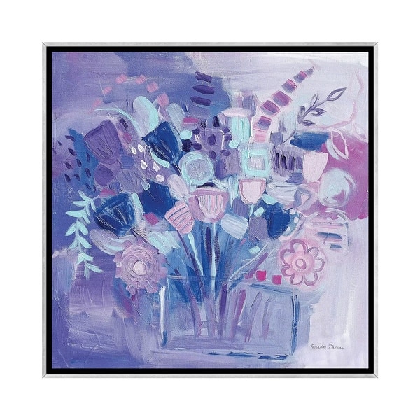 slide 2 of 18, iCanvas "Garden Pastels" by Farida Zaman Framed Silver - 18x18