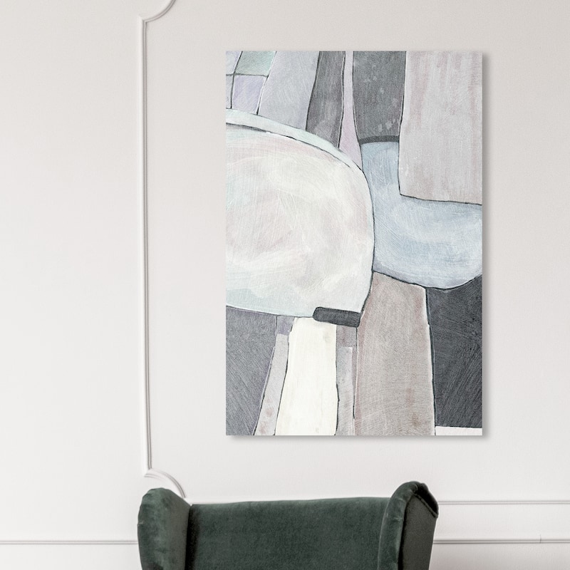 Wynwood Studio Canvas Abstract Compound Building Block Gray and Modern & Contemporary Wall Art Canvas Print - 45 x 30