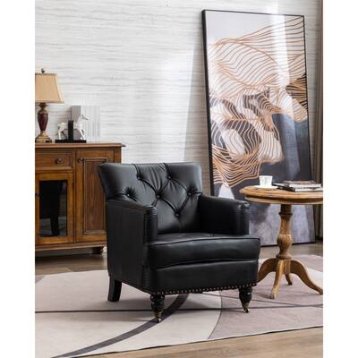 PU Leather Club Chair, Single Sofa Chair for Living Room