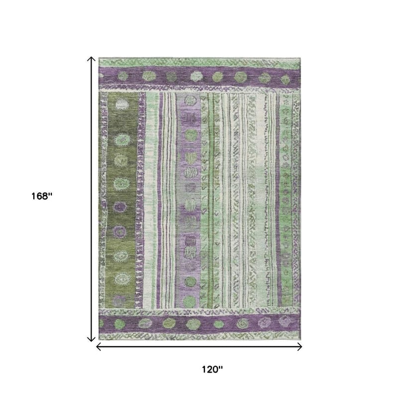 HomeRoots Striped Transitional Rectangle Outdoor Rug