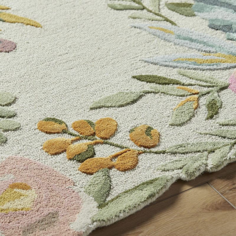 Siera Coastal Floral and Botanical Area Rug