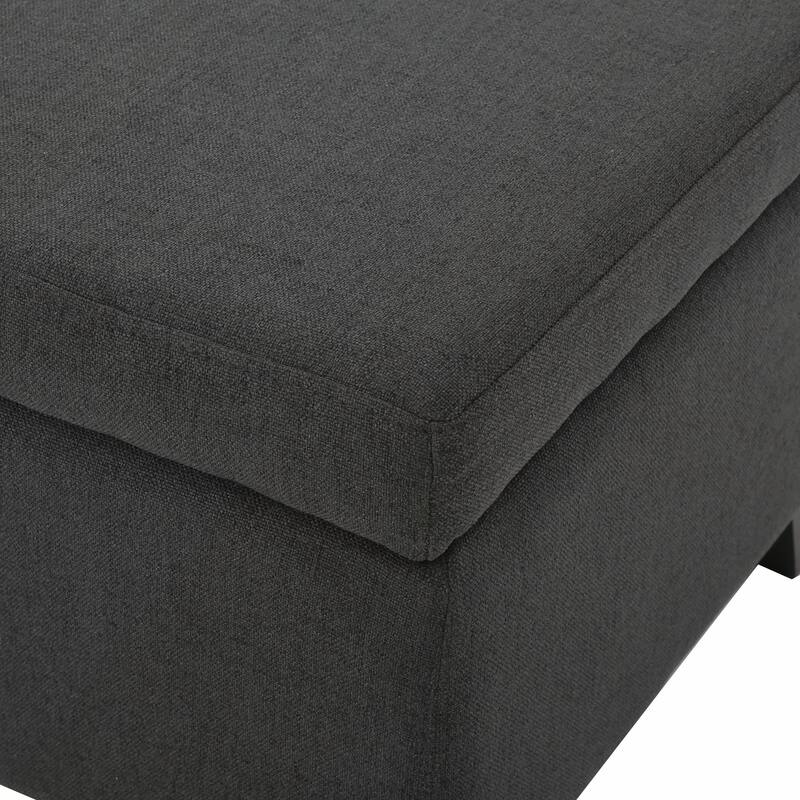 Storage Ottoman with Dense Foam Padding and Ample Space for Modern Living and Multi-Functional Use