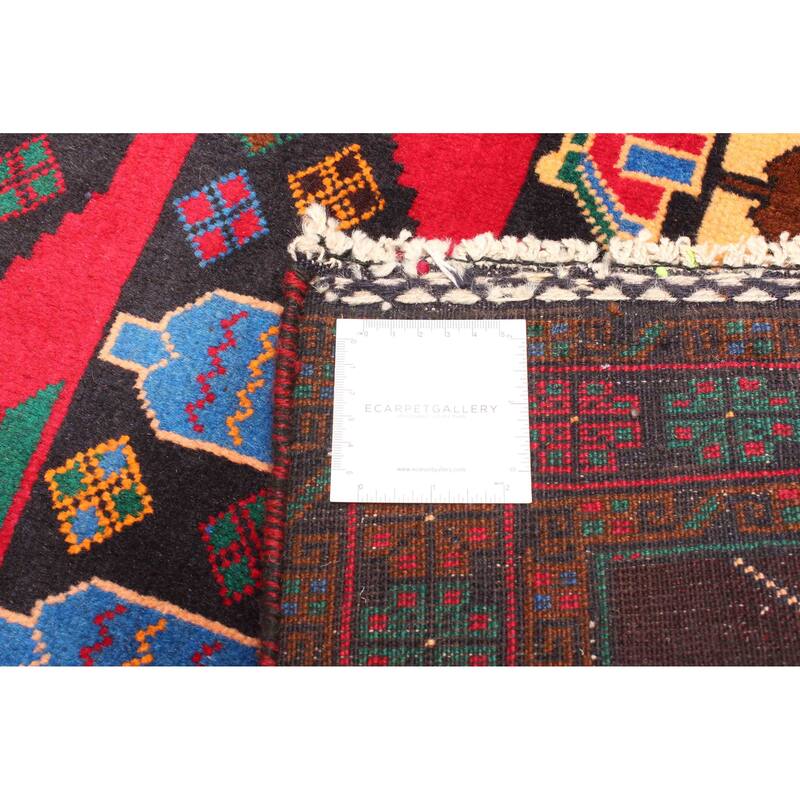 ECARPETGALLERY Hand-knotted Teimani Red Wool Rug - 2'10 x 4'6