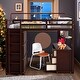 preview thumbnail 16 of 43, Artsy Full size Loft Bed with Drawers, Desk and Wardrobe Espresso