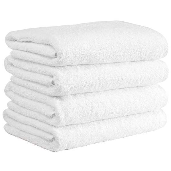 slide 2 of 12, CTT Arsenal %100 Turkish Cotton White Bath Towel Set of 4 - 27" x 54" 27" x 54" - White