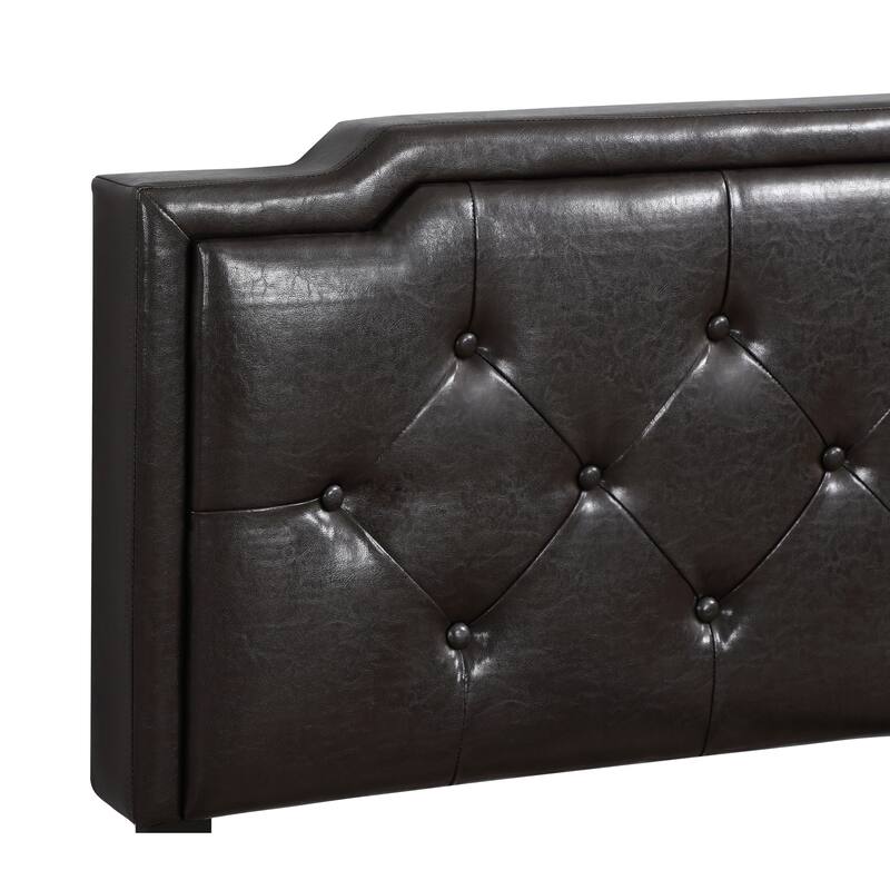 Stylish Cappuccino Finish Twin Bed with Sturdy Frame