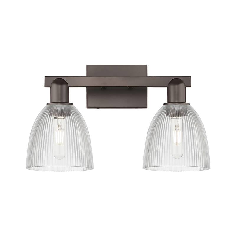 Innovations Lighting 716-2W-11-17 Castile Vanity Castile 2 Light 17" - Oil Rubbed Bronze / Clear