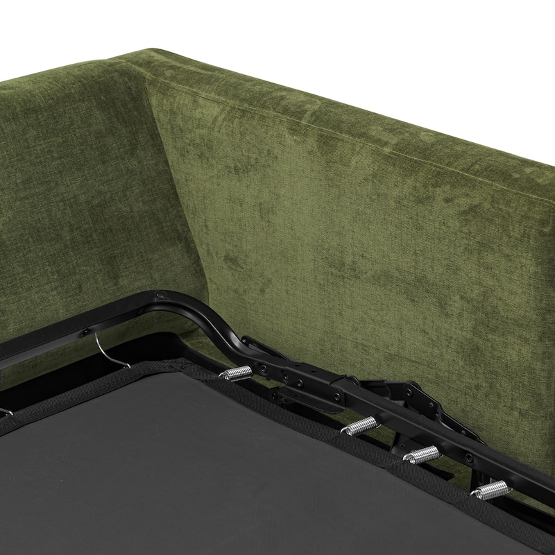 Poly and Bark Napa 82" Pull-Out Sofa Bed in Distressed Green