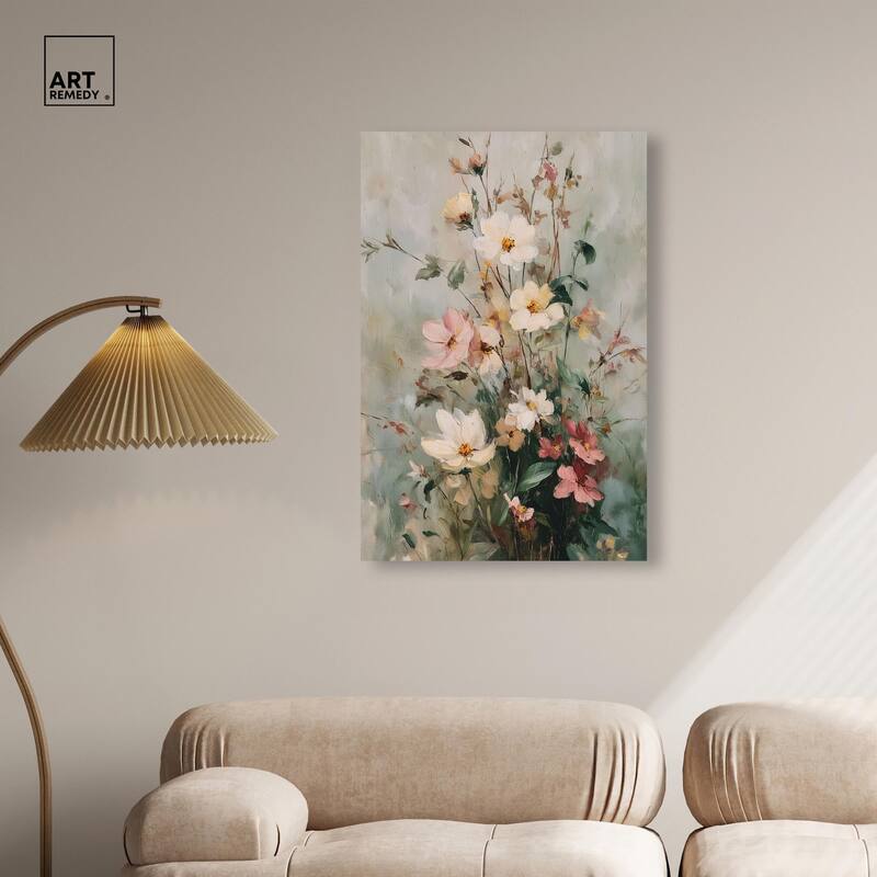 Vintage White Whispers Canvas by Art Remedy, Gallery Wrapped