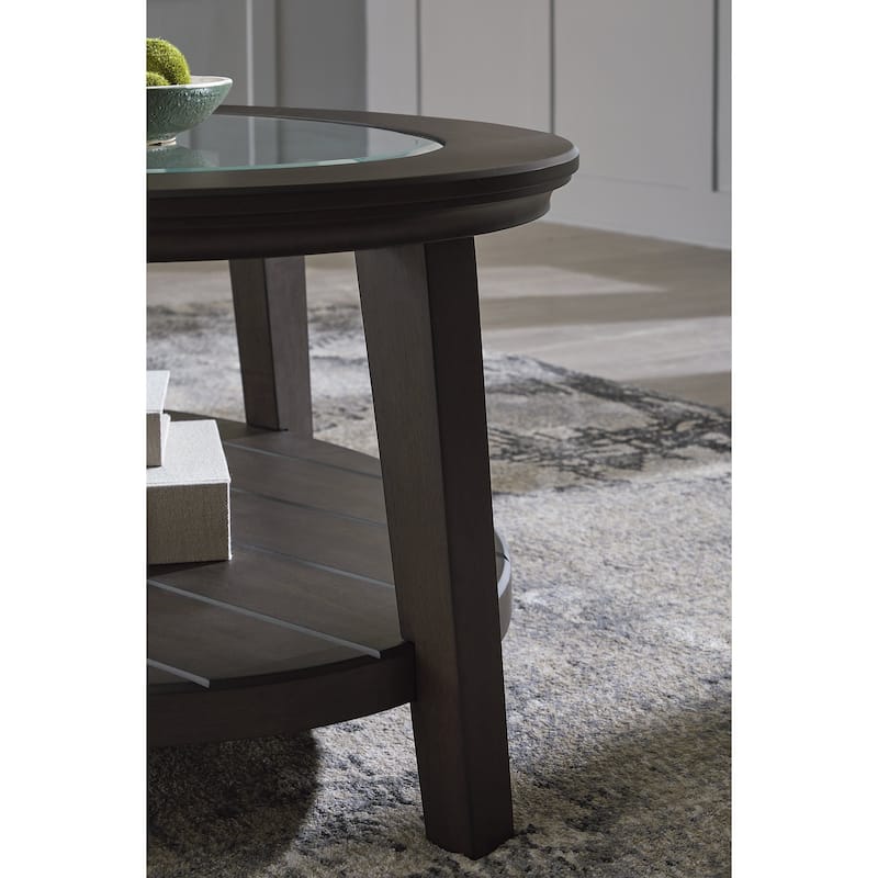 Signature Design by Ashley Celamar Dark Brown Coffee Table - 47.88"W x 34"D x 20.13"H